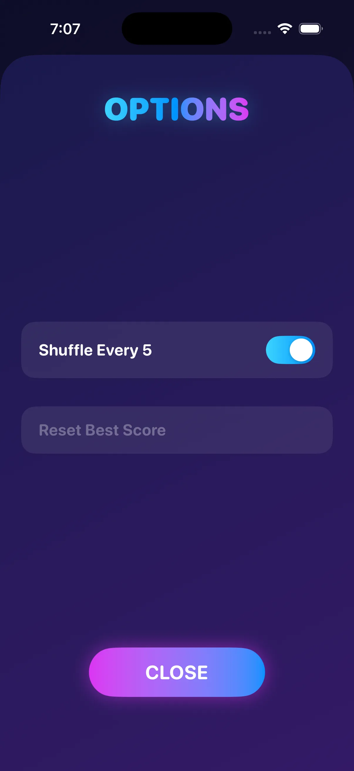 5個ごとにシャッフルする機能もあったりします